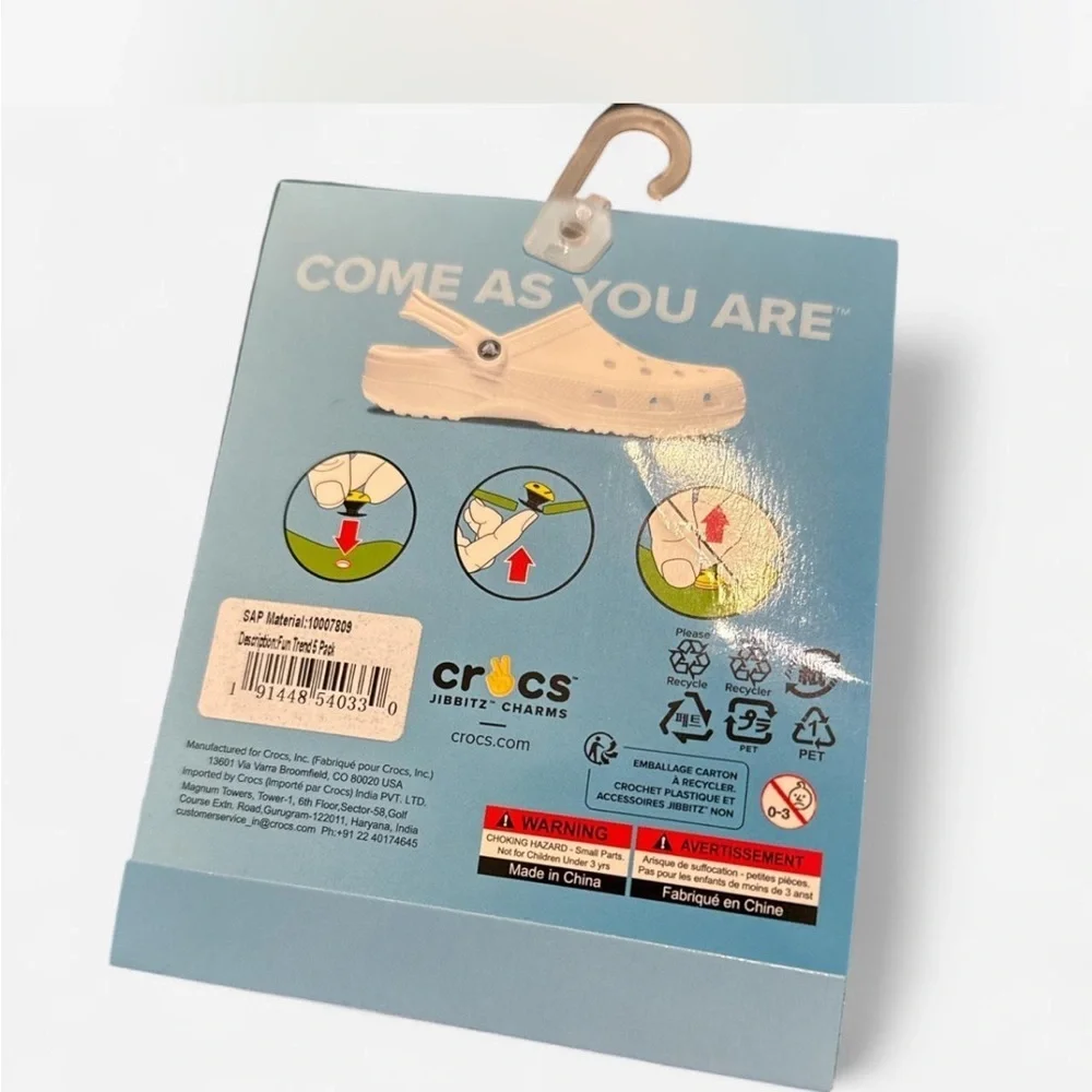 CROCS Colorful Jibbitz Charms Set of 5 - Picture 2 of 2